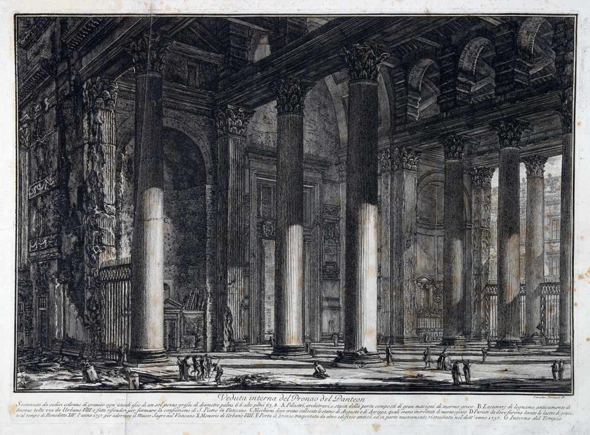 Giovanni Battista Piranesi. Vedute di Roma. Daraus sechs Radierungen. 1748-1768/86? Alle aus der - Image 4 of 6