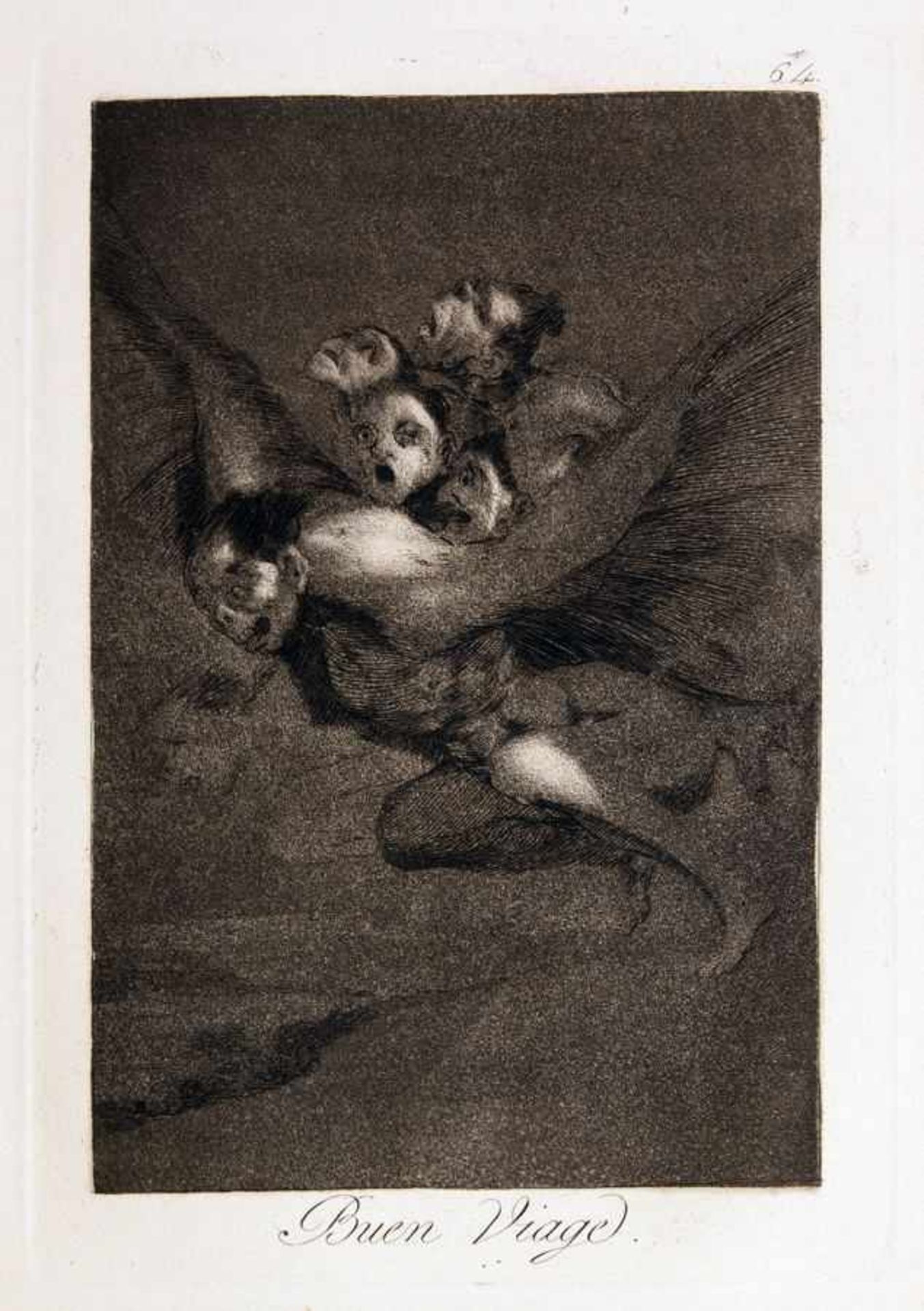 Francisco de Goya y Lucientes. Los caprichos. 80 Radierungen mit Aquatinta, Kaltnadel und Stichel. - Image 7 of 8