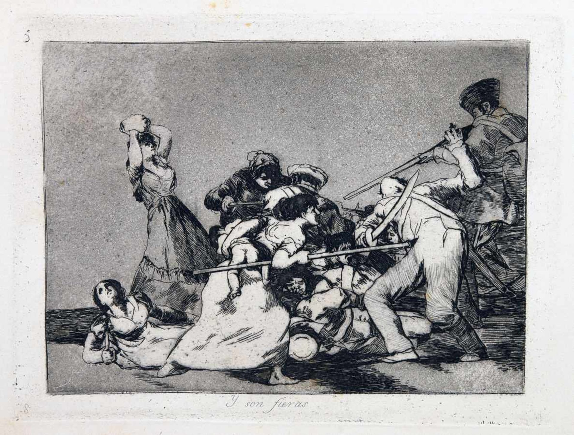 Francisco de Goya y Lucientes. Los desastres de la guerra. 80 Aquantintaradierungen. 1863/1903. 24 : - Image 2 of 5