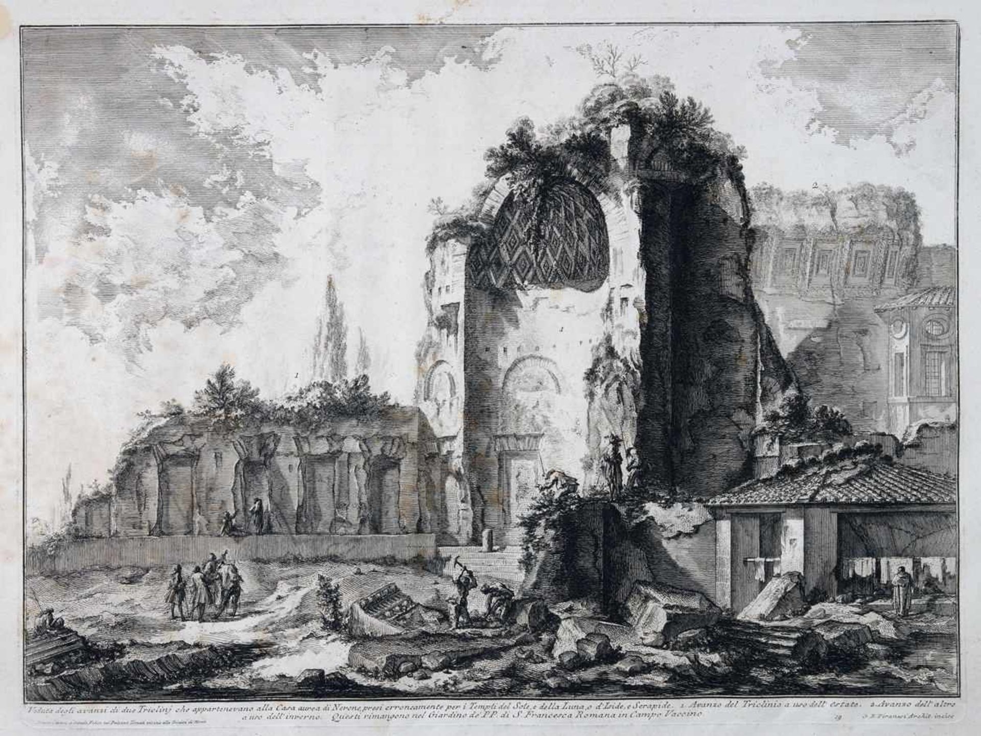 Giovanni Battista Piranesi. Veduta [] Templi de Sole, e della Luna, o d Iside e Serapide.