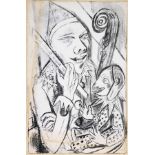 Max Beckmann. Pierrot und Maske. Lithographie. 1920. 31,0 : 20,2 cm (32,3 : 24,2 cm). Erschienen