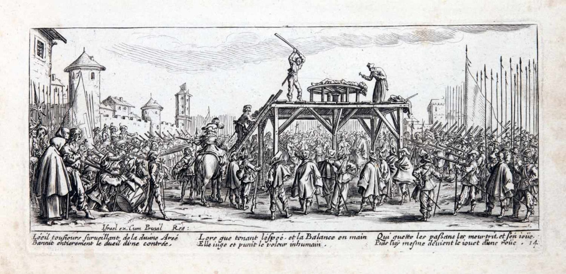 Jacques Callot. De Droeve Ellendigheden van den Oorloogh. Seer aerdigh en konstigh afgebeelt [] - Image 2 of 3