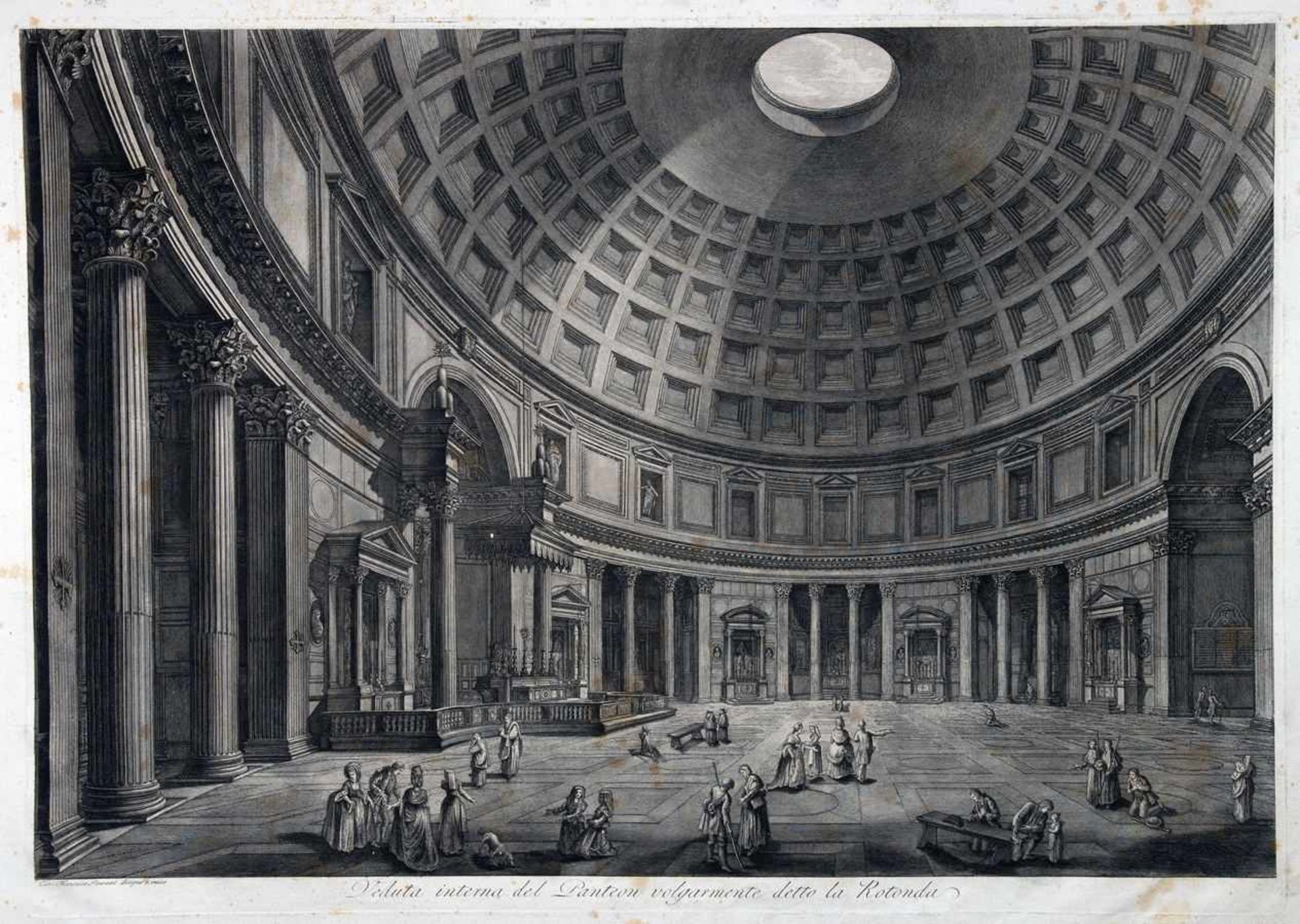 Giovanni Battista Piranesi. Vedute di Roma. Daraus sechs Radierungen. 1748-1768/86? Alle aus der - Image 2 of 6