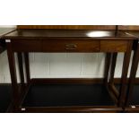 LEATHER TOP WRITING TABLE WITH DRAWER 120 X 55 CM