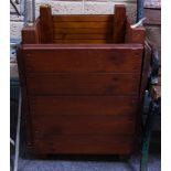 2 SQUARE WOODEN PLANTERS