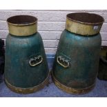 2 LARGE METAL CHURNS