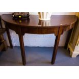 HALF MOON MAHOGANY SIDE TABLE