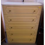 MODERN CREAM 5 DRAWER CHEST