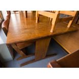 TEAK KITCHEN TABLE + 3 ODD CHAIRS