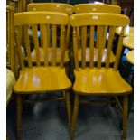 4 RAIL BACK KITCHEN CHAIRS