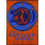 Robert Indiana (American, b. 1928), "The Santa Fe Opera Twentieth Season," 1976, screenprint, signed