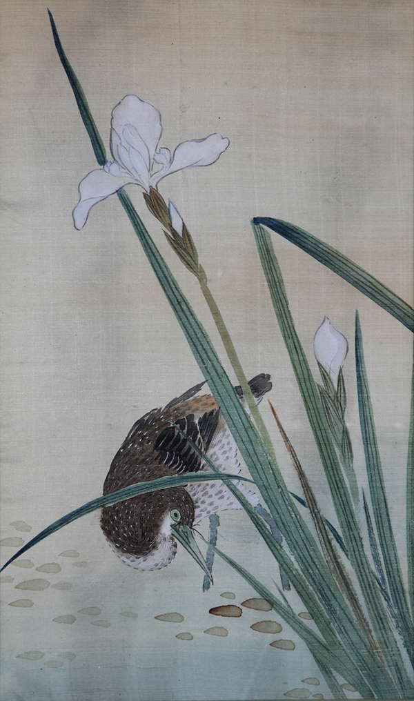 (lot of 4) Japanese 'Flower and Birds' paintings, ink and color on silk, each depicting various - Image 6 of 6