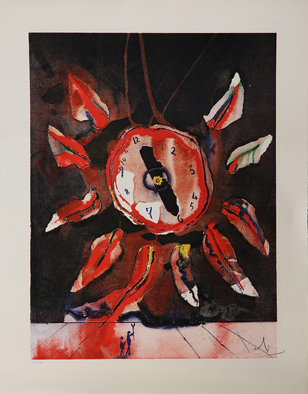 (lot of 2) Salvador Dali (Spanish, 1904-1989), "Montre-Fleur," color lithographs, editions 36/250