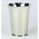 Georg Jensen sterling silver beaker, designed by Harrald Nielsen (1892-1977), 4.75"h, 7.58 troy oz.