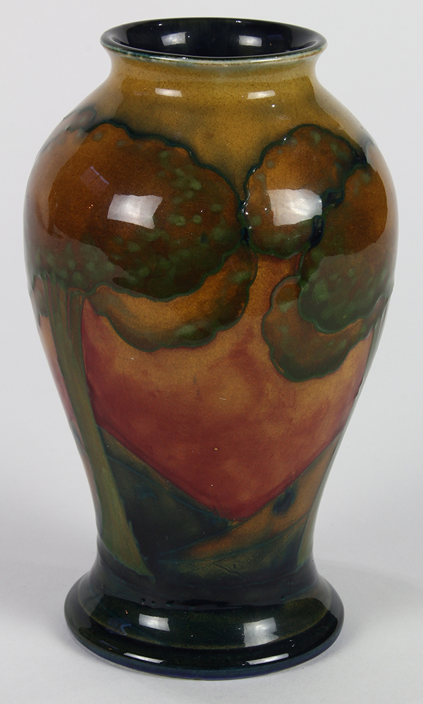 Moorcroft 'Eventide' vase, circa 1925, the baluster form depicting a landscape design with trees - Image 3 of 6