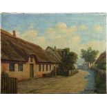 European House by the Roadside, 1930, oil on canvas, signed indistinctly "Th Lonserry" and dated