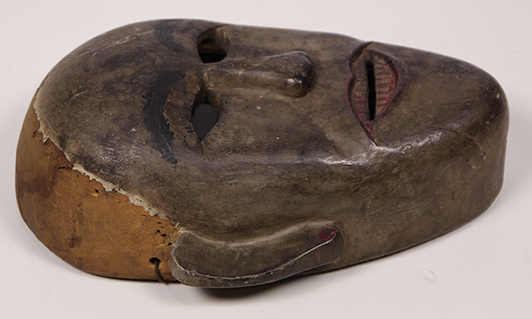 Batak, Indonesia, carved wood mask with polychrome decoration, 10.5"h - Image 7 of 7