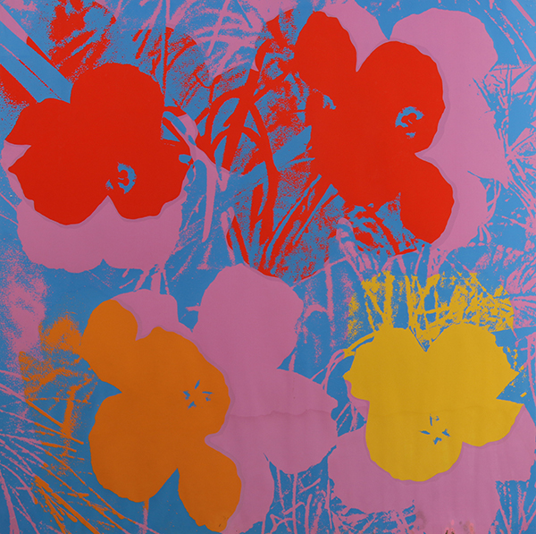 After Andy Warhol (American, 1928-1987), "Flowers," screenprint in colors, unsigned, published by