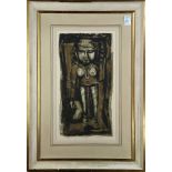 Lithograph, "Rishu," 1963, pencil signed indistinctly Ry Delgora (?) lower right, edition 4/15,