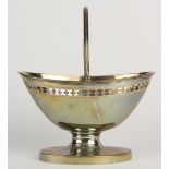 George III sterling silver sugar basket, by Charles Aldridge, London 1795, the elliptical body