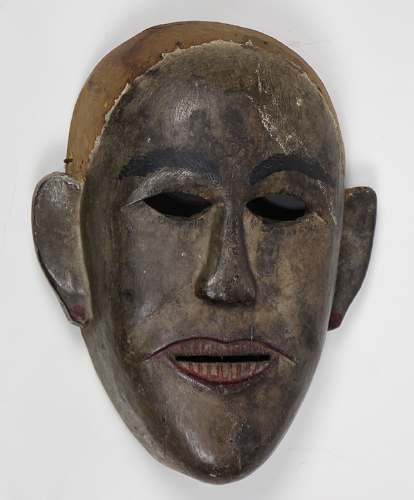 Batak, Indonesia, carved wood mask with polychrome decoration, 10.5"h - Image 2 of 7