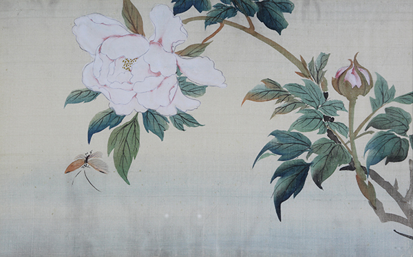 (lot of 4) Japanese 'Flower and Birds' paintings, ink and color on silk, each depicting various - Image 3 of 6