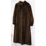 (lot of 2) Ladies full length mink coat by Chloe and retailed by I. Magnin, 49"l, together with a