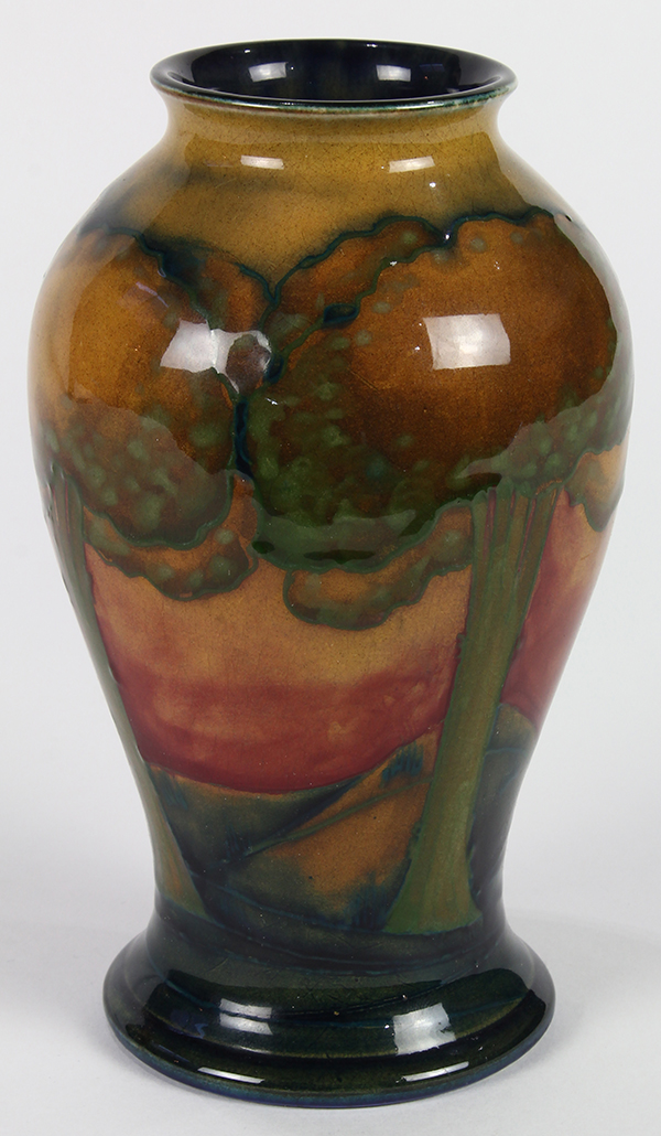 Moorcroft 'Eventide' vase, circa 1925, the baluster form depicting a landscape design with trees - Image 2 of 6