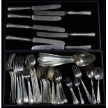 (lot of 61) Durgin sterling silver "Fairfax" pattern partial flatware service consisting of twelve