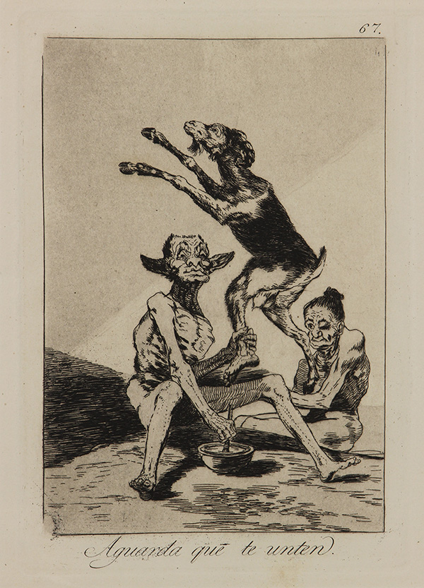 (lot of 4) After Francisco de Goya (Spanish, 1746-1828), "Subir y Bajar," "Aguarda que te