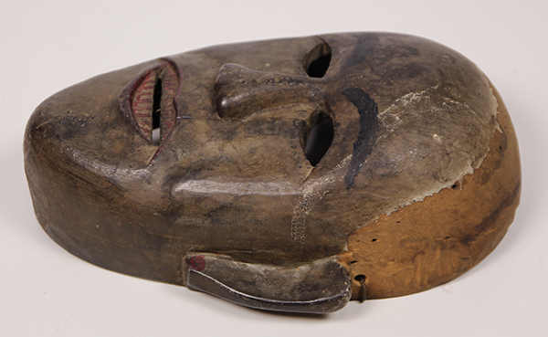 Batak, Indonesia, carved wood mask with polychrome decoration, 10.5"h - Image 5 of 7