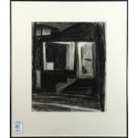 Stephen Fleming (American, 20th century), Doorway, charcoal on paper, unsigned, gallery label (