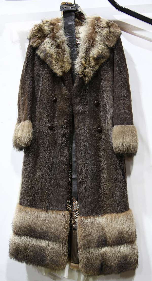 (lot of 2) Fur coat group, including one mink stroller retailed by Alixandre, New York, 48"l