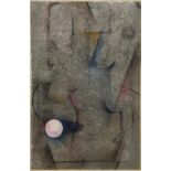 Joseph Goldyne (American, b. 1942), "Pearl on Cubist Field," hand colored etching, pencil signed