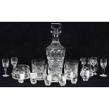 (Lot of 18) Waterford crystal barware group, consisting of (5) tumblers in the 'Lismore' pattern, (