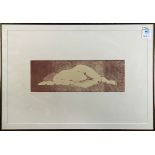 American School (20th century), Female Nude, etching, pencil signed N. Singoangu lower right,