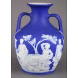 Josiah Wedgwood and Sons "Portland" vase, British, Staffordshire 1864, executed in jasperware,