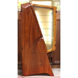 American studio koa and padauk cabinet executed by Charles B. Cobb, the case having an abstract