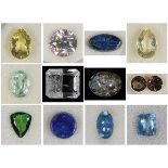 (Lot of 82) Unmounted multi-stones comprised of (26) aquamarines, including (11) pear/triangle, (