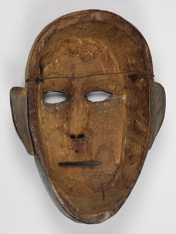 Batak, Indonesia, carved wood mask with polychrome decoration, 10.5"h - Image 3 of 7