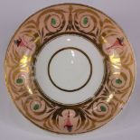 (lot of 5) English Derby soft paste porcelain group, early 19th century, each having a gilt border
