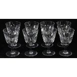 (lot of 8) Baccarat stemware group, each having a faceted bowl, 5.5"h