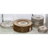 (Lot of 34) Royal Art Guild and Dresden porcelain group, consisting of (10) chargers, (3) salad