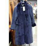 Ladies Escada by Margarita Ley (West Germany) overcoat size 36 having a lined interior and cuffs,