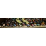 (Lot of 75+) Diecast toy vehicle group, consisting of enamel painted cars and trains, with