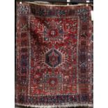 Persian Heriz carpet, 4'6" x 3'5"