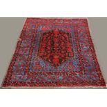 Persian Hamadan carpet, 4'4" x 5'2"