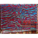 Modern Sari silk carpet, 5'5" x 7'9"