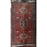 Persian Hamadan carpet, 4'4" x 2'5"