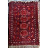 Afghan Turkoman carpet, 6'7" x 4'5"